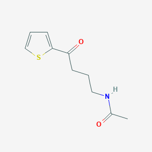 molecular formula C10H13NO2S B14208782 Acetamide, N-[4-oxo-4-(2-thienyl)butyl]- CAS No. 823821-75-6