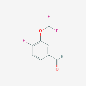 molecular formula C8H5F3O2 B1420880 3-(Difluoromethoxy)-4-fluorobenzaldehyde CAS No. 1214367-20-0