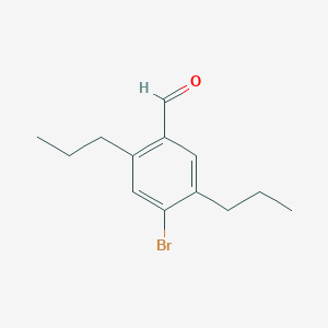 molecular formula C13H17BrO B14208801 Benzaldehyde, 4-bromo-2,5-dipropyl- CAS No. 782236-42-4