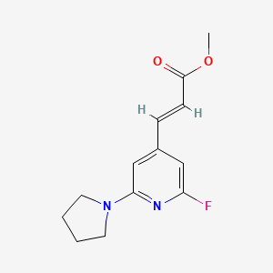 (E)-Methyl 3-(2-fluoro-6-(pyrrolidin-1-yl)pyridin-4-yl)acrylate
