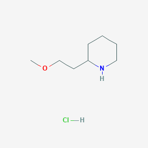 molecular formula C8H18ClNO B1420887 2-(2-Methoxyethyl)Piperidine Hydrochloride CAS No. 1185088-10-1