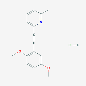 molecular formula C16H16ClNO2 B14208877 2-[2-(2,5-Dimethoxyphenyl)ethynyl]-6-methylpyridine;hydrochloride CAS No. 823198-82-9