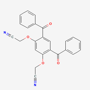 molecular formula C24H16N2O4 B14208885 Acetonitrile, 2,2'-[(4,6-dibenzoyl-1,3-phenylene)bis(oxy)]bis- CAS No. 833485-57-7