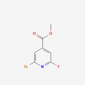 molecular formula C7H5BrFNO2 B1420889 2-溴-6-氟异烟酸甲酯 CAS No. 1214345-88-6