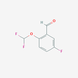 molecular formula C8H5F3O2 B1420891 2-(二氟甲氧基)-5-氟苯甲醛 CAS No. 1214326-36-9