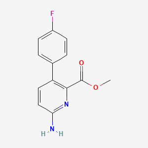 molecular formula C13H11FN2O2 B1420892 6-氨基-3-(4-氟苯基)吡啶-2-甲酸甲酯 CAS No. 1214370-70-3