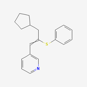 molecular formula C19H21NS B14208928 3-[3-Cyclopentyl-2-(phenylsulfanyl)prop-1-en-1-yl]pyridine CAS No. 830320-20-2