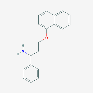 molecular formula C19H19NO B142090 3-(Naphthalen-1-yloxy)-1-phenylpropan-1-amine CAS No. 119357-34-5