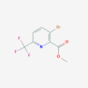 molecular formula C8H5BrF3NO2 B1420900 Methyl 3-bromo-6-(trifluoromethyl)picolinate CAS No. 1211538-62-3