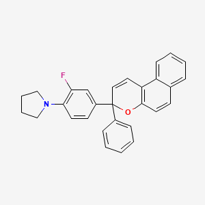 molecular formula C29H24FNO B14209011 Pyrrolidine, 1-[2-fluoro-4-(3-phenyl-3H-naphtho[2,1-b]pyran-3-yl)phenyl]- CAS No. 834895-45-3