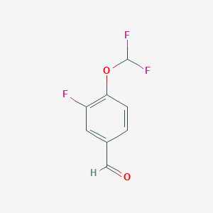 molecular formula C8H5F3O2 B1420904 4-(Difluoromethoxy)-3-fluorobenzaldehyde CAS No. 1214379-56-2