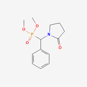 molecular formula C13H18NO4P B14209059 Dimethyl [(2-oxopyrrolidin-1-yl)(phenyl)methyl]phosphonate CAS No. 841236-93-9