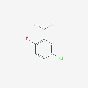 molecular formula C7H4ClF3 B1420906 4-Chloro-2-(difluoromethyl)-1-fluorobenzene CAS No. 63878-72-8