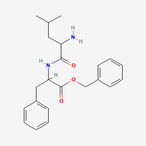 molecular formula C22H28N2O3 B14209072 D-Phenylalanine, N-D-leucyl-, phenylmethyl ester 