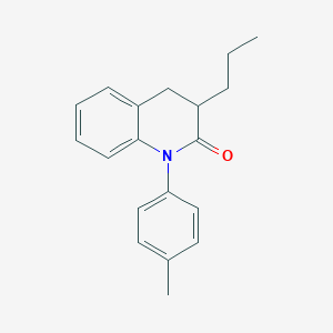 molecular formula C19H21NO B14209075 3-Propyl-1-p-tolyl-3,4-dihydro-1H-quinolin-2-one CAS No. 792122-73-7