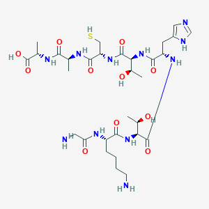 molecular formula C31H53N11O11S B14209080 Glycyl-L-lysyl-L-threonyl-L-histidyl-L-threonyl-L-cysteinyl-L-alanyl-L-alanine CAS No. 824430-47-9