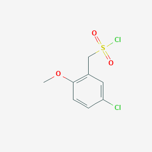 molecular formula C8H8Cl2O3S B1420910 (5-Chloro-2-methoxyphenyl)methanesulfonyl chloride CAS No. 1179047-05-2