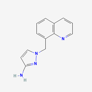 molecular formula C13H12N4 B1420912 1-(quinolin-8-ylmethyl)-1H-pyrazol-3-amine CAS No. 1183577-36-7