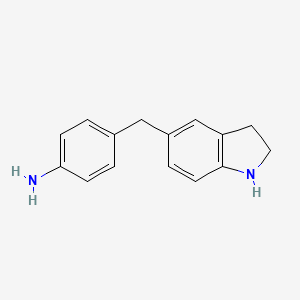molecular formula C15H16N2 B1420915 4-(2,3-dihydro-1H-indol-5-ylmethyl)aniline CAS No. 1221725-87-6