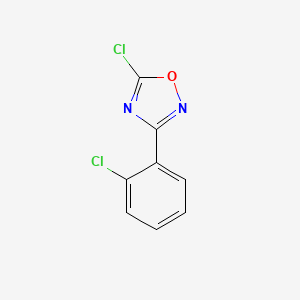 molecular formula C8H4Cl2N2O B1420916 5-Chloro-3-(2-chlorophenyl)-1,2,4-oxadiazole CAS No. 1178490-41-9