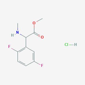 molecular formula C10H12ClF2NO2 B1420917 Methyl 2-(2,5-difluorophenyl)-2-(methylamino)acetate hydrochloride CAS No. 1251923-11-1