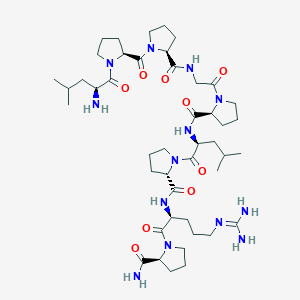 molecular formula C45H75N13O9 B142092 Leucyl-prolyl-prolyl-glycyl-prolyl-leucyl-prolyl-arginyl-prolinamide CAS No. 145523-59-7