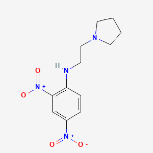 molecular formula C12H16N4O4 B14209207 2,4-Dinitro-N-[2-(pyrrolidin-1-yl)ethyl]aniline CAS No. 832103-06-7