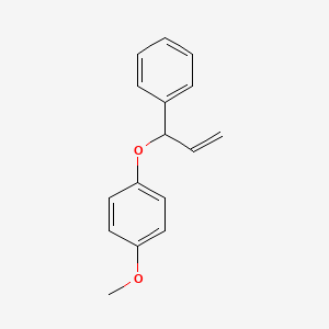 molecular formula C16H16O2 B14209212 Benzene, 1-methoxy-4-[(1-phenyl-2-propenyl)oxy]- CAS No. 838828-16-3