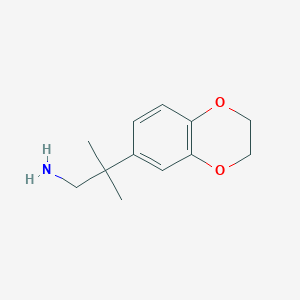 molecular formula C12H17NO2 B1420924 2-(2,3-Dihydro-1,4-benzodioxin-6-yl)-2-methylpropan-1-amine CAS No. 1178088-18-0