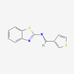 molecular formula C12H8N2S2 B14209249 N-(1,3-Benzothiazol-2-yl)-1-(thiophen-3-yl)methanimine CAS No. 825613-58-9
