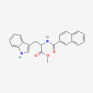 molecular formula C23H20N2O3 B1420926 methyl 3-(1H-indol-3-yl)-2-(naphthalen-2-ylformamido)propanoate CAS No. 1396968-43-6