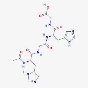 molecular formula C18H24N8O6 B14209265 N-Acetyl-L-histidylglycyl-L-histidylglycine CAS No. 791580-16-0