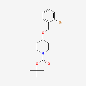 molecular formula C17H24BrNO3 B1420928 Tert-butyl 4-[(2-bromobenzyl)oxy]piperidine-1-carboxylate CAS No. 1121627-19-7