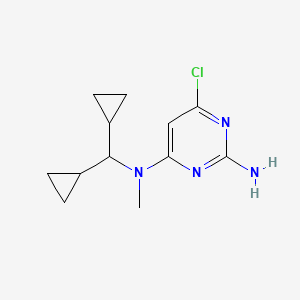 molecular formula C12H17ClN4 B1420929 6-氯-4-N-(二环丙基甲基)-4-N-甲基嘧啶-2,4-二胺 CAS No. 1424438-54-9
