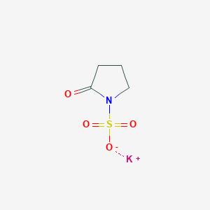 molecular formula C4H6KNO4S B142093 2-Oxo-1-pyrrolidinesulfonic acid CAS No. 138223-04-8