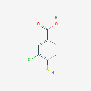 molecular formula C7H5ClO2S B1420931 3-Chloro-4-sulfanylbenzoic acid CAS No. 33029-25-3