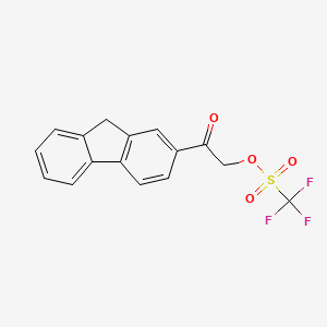 molecular formula C16H11F3O4S B14209354 Methanesulfonic acid, trifluoro-, 2-(9H-fluoren-2-yl)-2-oxoethyl ester CAS No. 817160-36-4