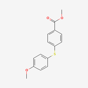 molecular formula C15H14O3S B14209362 Methyl 4-[(4-methoxyphenyl)sulfanyl]benzoate CAS No. 830328-26-2