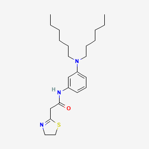 molecular formula C23H37N3OS B14209391 N-[3-(Dihexylamino)phenyl]-2-(4,5-dihydro-1,3-thiazol-2-YL)acetamide CAS No. 833487-26-6