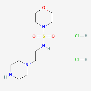 molecular formula C10H24Cl2N4O3S B1420941 N-[2-(piperazin-1-yl)ethyl]morpholine-4-sulfonamide dihydrochloride CAS No. 1235441-61-8
