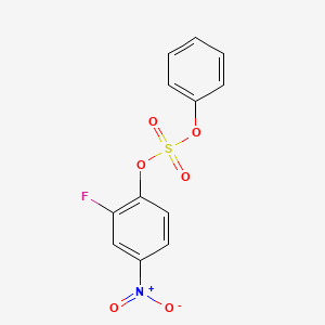 molecular formula C12H8FNO6S B14209437 Sulfuric acid, 2-fluoro-4-nitrophenyl phenyl ester CAS No. 820220-76-6
