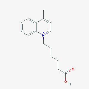 molecular formula C16H20NO2+ B14209545 Quinolinium, 1-(5-carboxypentyl)-4-methyl- CAS No. 769878-71-9