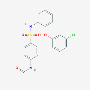 molecular formula C20H17ClN2O4S B14209552 N-(4-{[2-(3-Chlorophenoxy)phenyl]sulfamoyl}phenyl)acetamide CAS No. 827577-21-9
