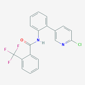 molecular formula C19H12ClF3N2O B14209593 N-[2-(6-chloropyridin-3-yl)phenyl]-2-(trifluoromethyl)benzamide CAS No. 824952-94-5