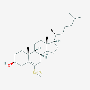 (3S,8S,9S,10R,13R,14S,17R)-10,13-Dimethyl-6-methyl(74Se)selanyl-17-[(2R)-6-methylheptan-2-yl]-2,3,4,7,8,9,11,12,14,15,16,17-dodecahydro-1H-cyclopenta[a]phenanthren-3-ol