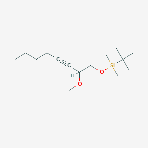 molecular formula C16H30O2Si B14209621 tert-Butyl{[2-(ethenyloxy)oct-3-yn-1-yl]oxy}dimethylsilane CAS No. 825627-92-7