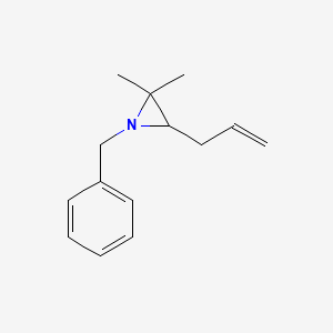 molecular formula C14H19N B14209641 Aziridine, 2,2-dimethyl-1-(phenylmethyl)-3-(2-propenyl)- CAS No. 831200-96-5
