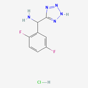 molecular formula C8H8ClF2N5 B1420969 (2,5-difluorophenyl)(1H-1,2,3,4-tetrazol-5-yl)methanamine hydrochloride CAS No. 1240528-28-2
