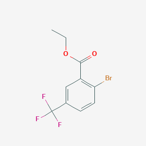 molecular formula C10H8BrF3O2 B1420970 2-Bromo-5-(trifluoromethyl)benzoic acid ethyl ester CAS No. 1214336-55-6