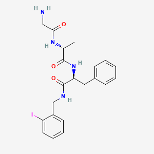 molecular formula C21H25IN4O3 B14209713 Glycyl-D-alanyl-N-[(2-iodophenyl)methyl]-L-phenylalaninamide CAS No. 824406-66-8